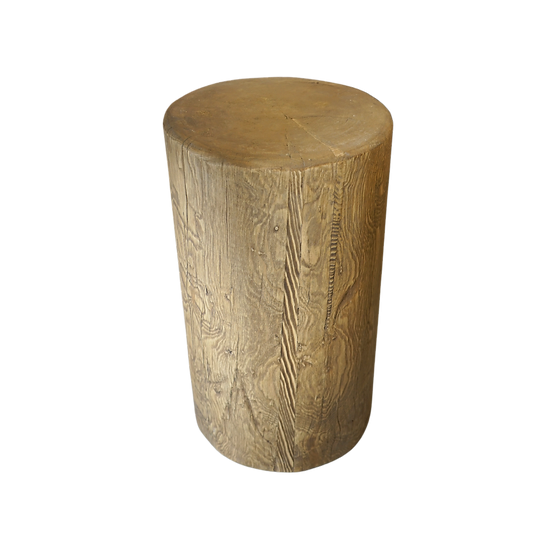 Wally Reclaimed Wood Round End Table - Natural