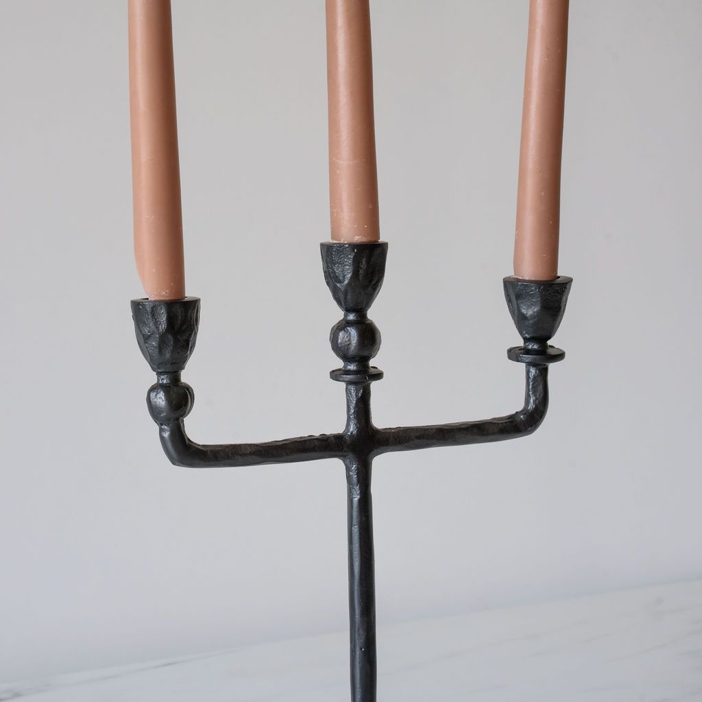 Hand Forged Candelabra Style Taper Holder - Rug & Weave