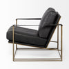 Westly Accent Chair - Black Leather - Rug & Weave