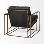 Westly Accent Chair - Black Leather - Rug & Weave