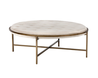 Ethel Ottoman / Cream - Rug & Weave