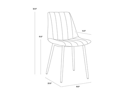 Drew Dining Chair / Black - Rug & Weave