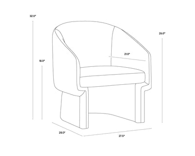 Lola Lounge Chair / Navy - Rug & Weave