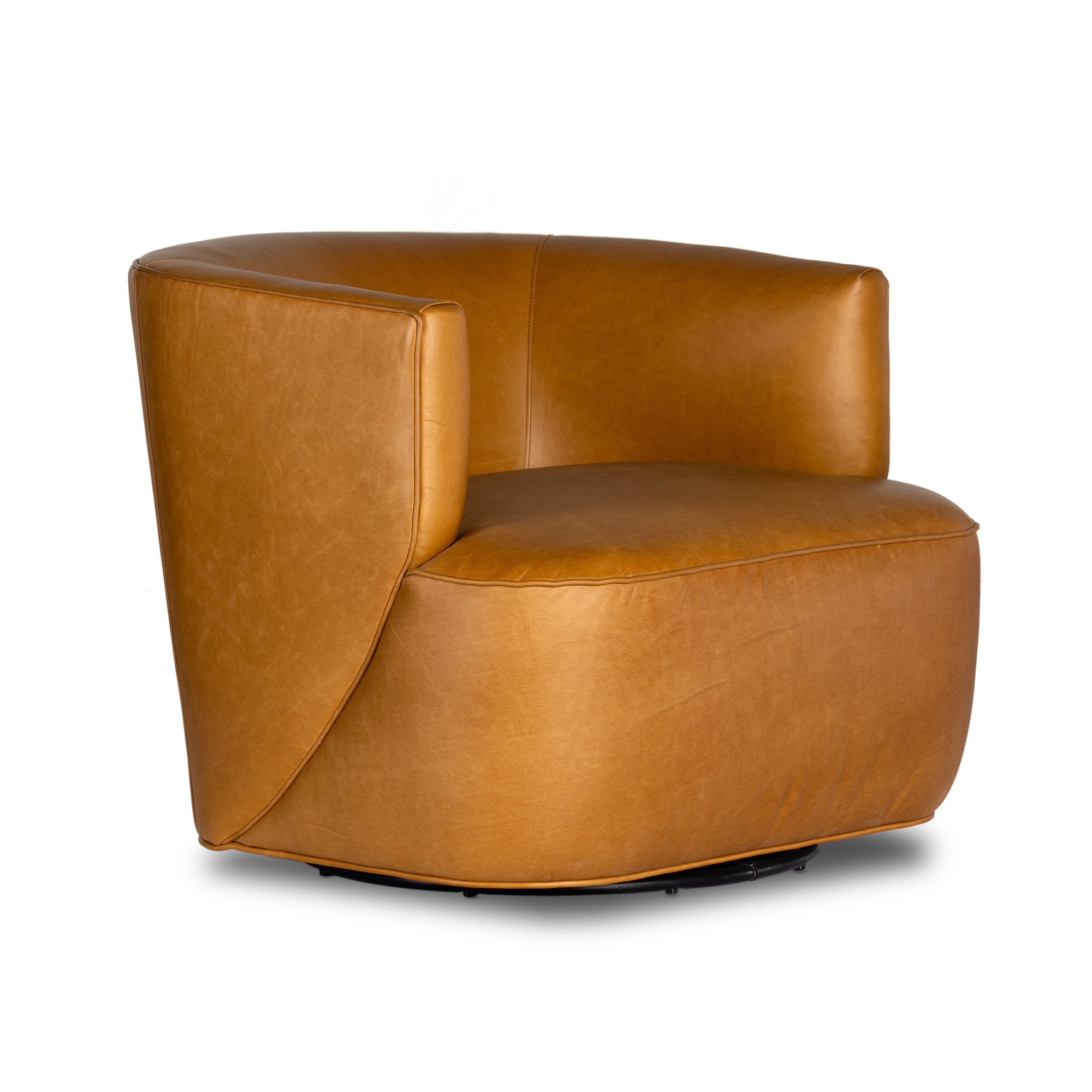 Miles Swivel Chair - Camel - Rug & Weave