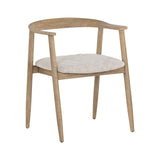 Jeremy Dining Armchair / Weathered Oak / Dove Cream - Rug & Weave