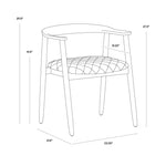 Jeremy Dining Armchair / Weathered Oak / Dove Cream - Rug & Weave