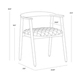 Jeremy Dining Armchair / Weathered Oak / Dove Cream - Rug & Weave