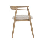 Jeremy Dining Armchair / Weathered Oak / Dove Cream - Rug & Weave
