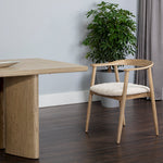 Jeremy Dining Armchair / Weathered Oak / Dove Cream - Rug & Weave