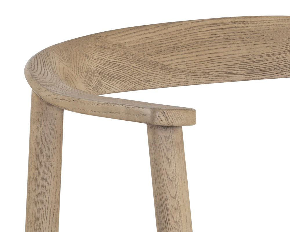 Jeremy Dining Armchair / Weathered Oak / Dove Cream - Rug & Weave