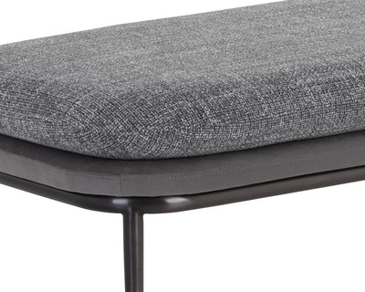 Koffman Bench - Chacha Grey / Antonio Charcoal - Rug & Weave