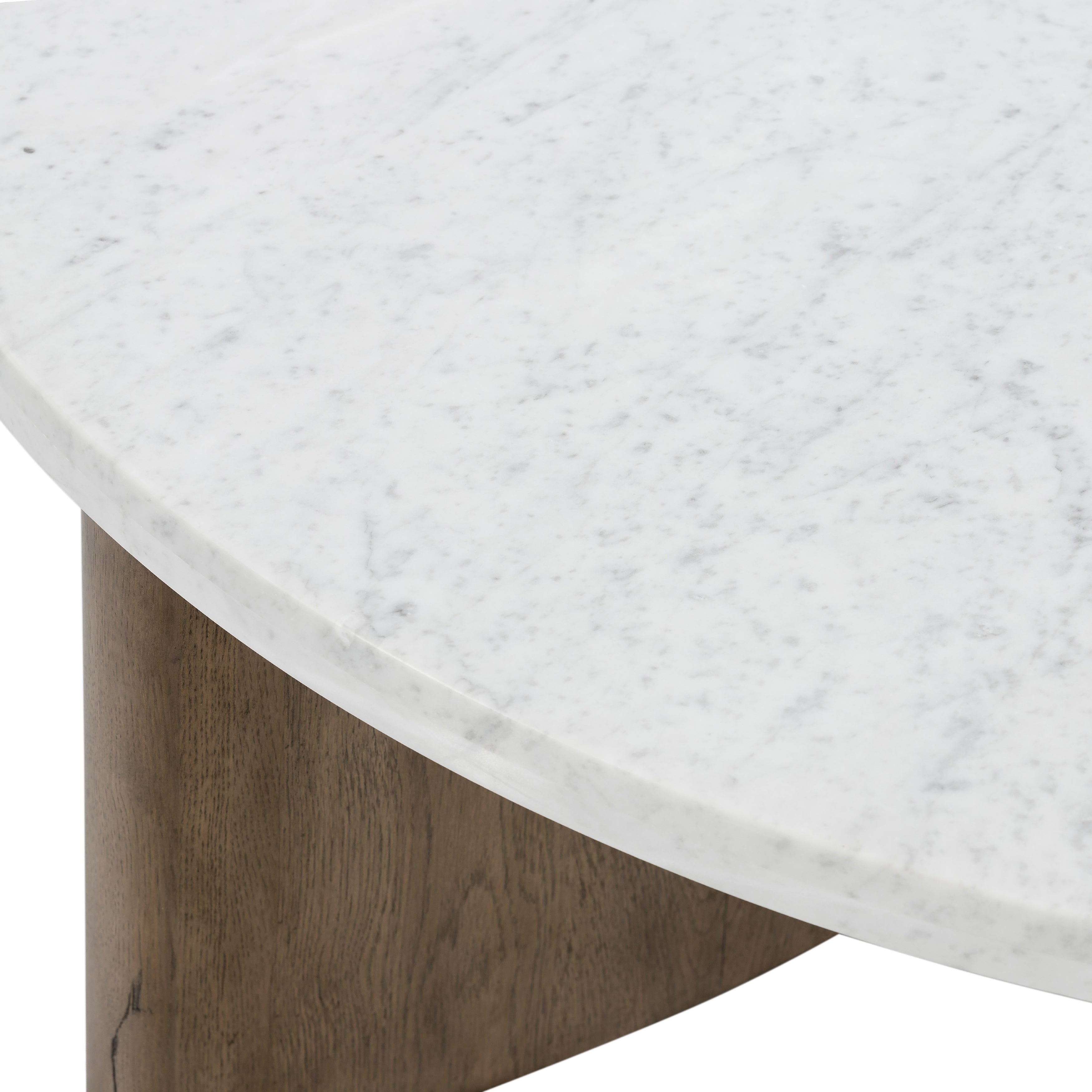 Toli Coffee Table - Italian Marble / Rustic Fawn Veneer - NA online 4 - b - FURNITURE - coffee table - round Four Hands