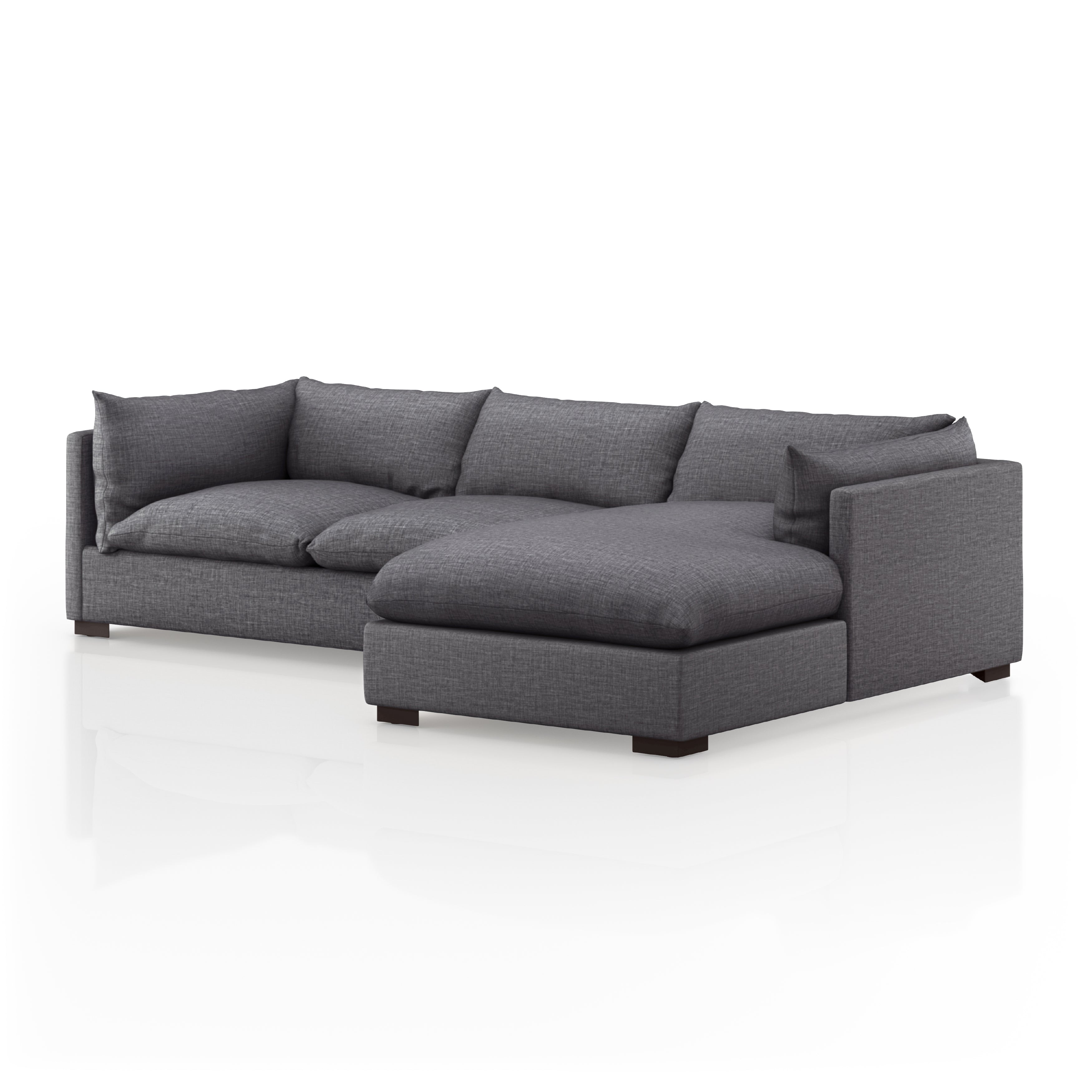 Walden 2 Piece Sectional - Charcoal - Rug & Weave