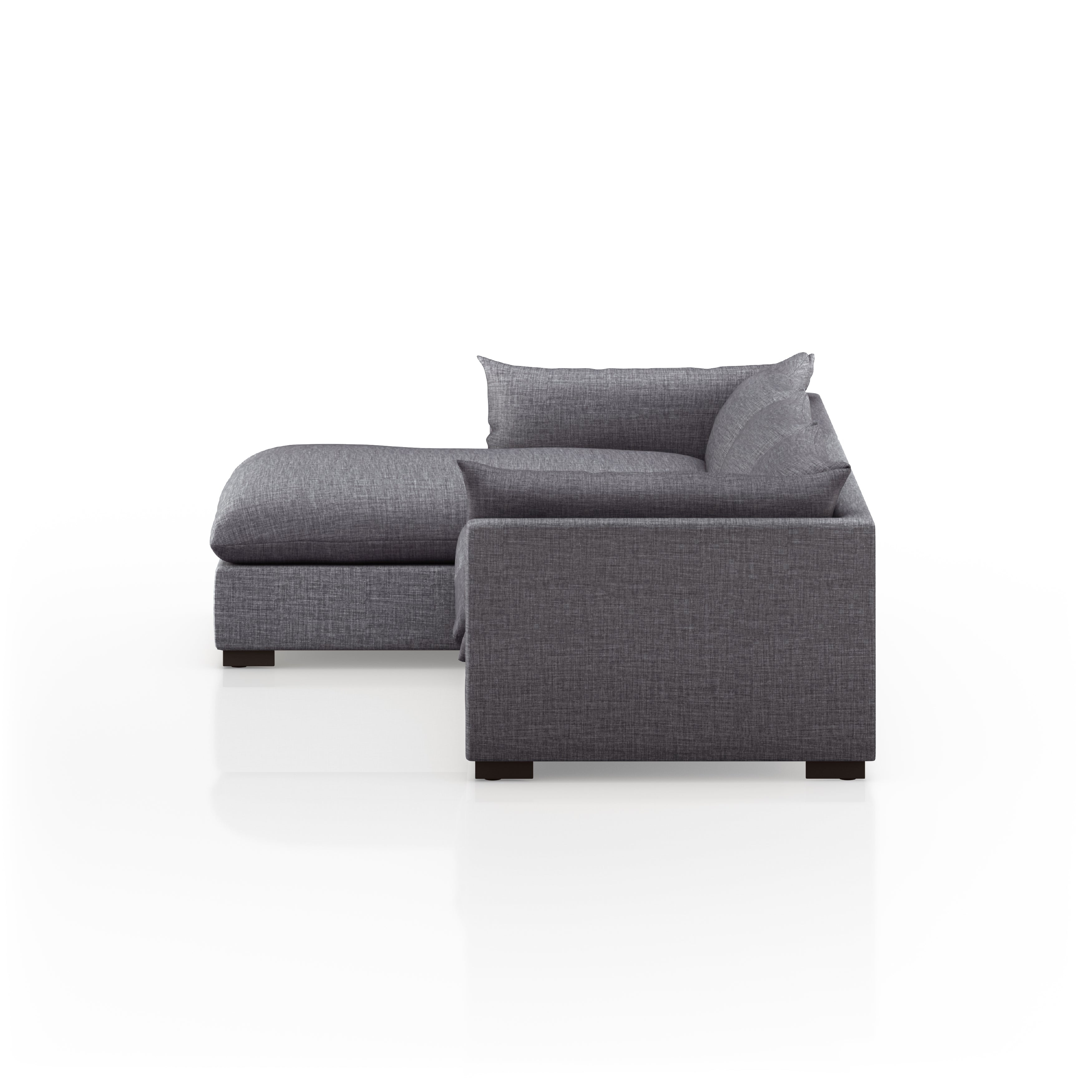 Walden 2 Piece Sectional - Charcoal - Rug & Weave