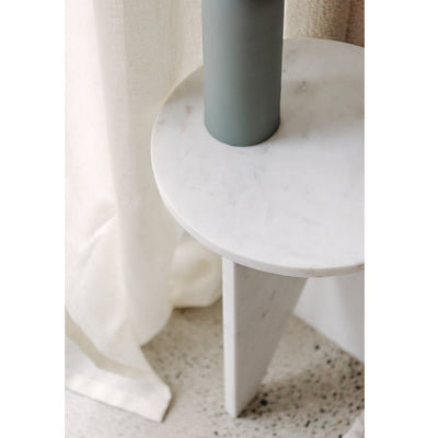 Cole Accent Table - White - Rug & Weave