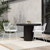 Cassi Outdoor Round Dining Table  - Black