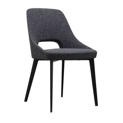Set of Two Tiff Dining Chair - Dark Grey - Rug & Weave
