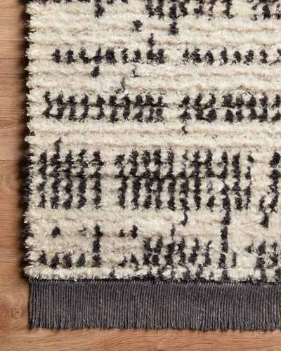 Chris Loves Julia x Loloi Alice Cream / Charcoal - Etched Brick Rug - Rug & Weave