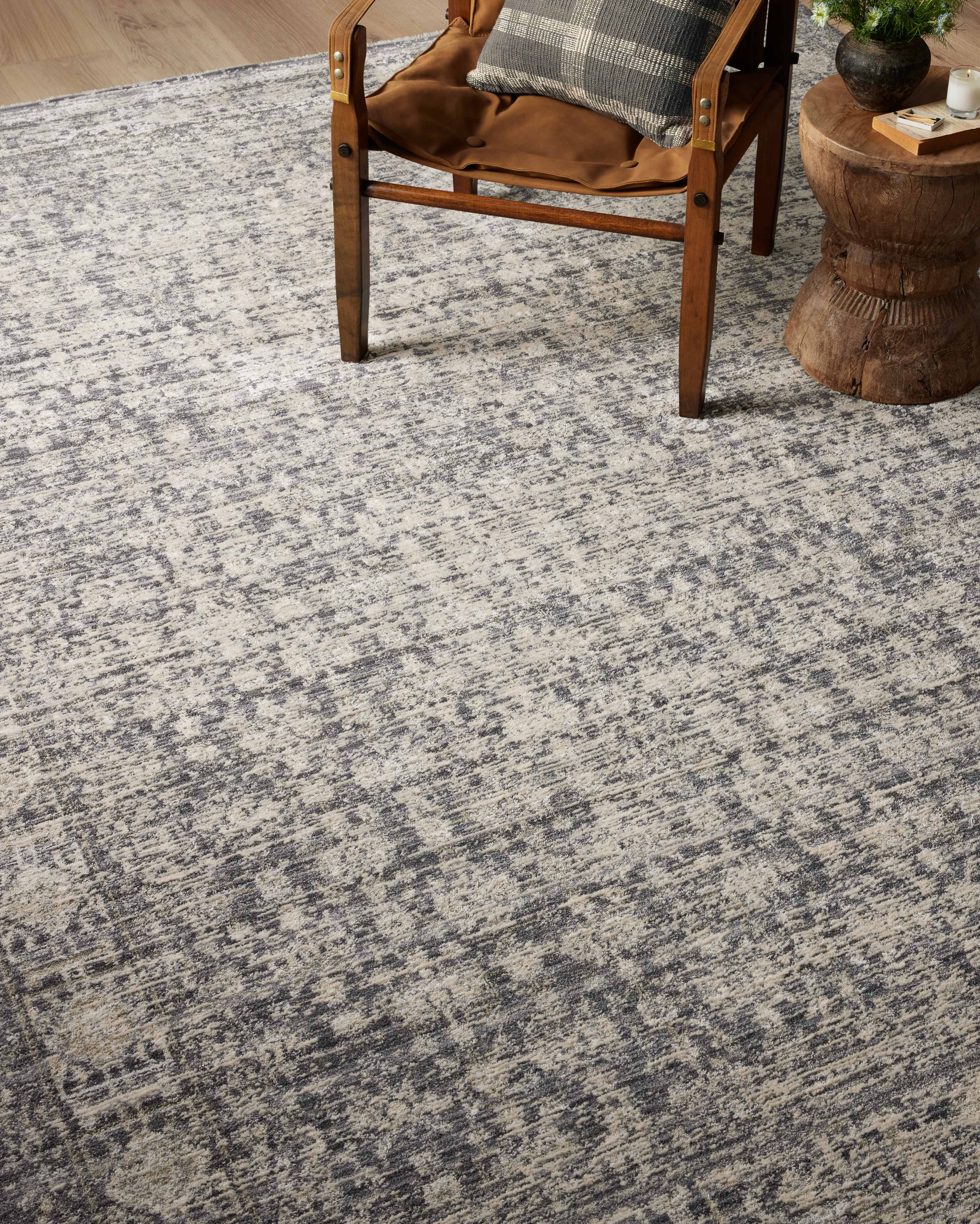 Amber Lewis x Loloi Alie Charcoal / Dove 0-patterned rugs Loloi