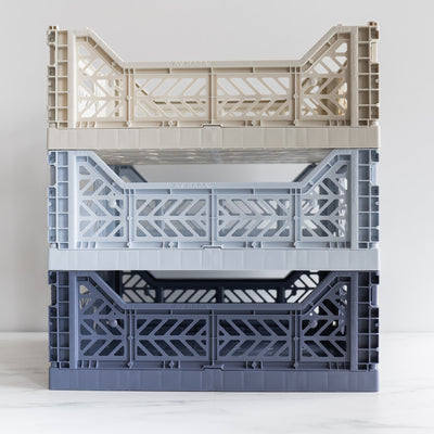 Cobalt Blue Folding Crate - Rug & Weave