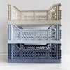 Pale Blue Folding Crate - Rug & Weave