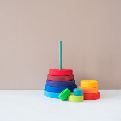 Wooden Rainbow Stacking Tower - Rug & Weave