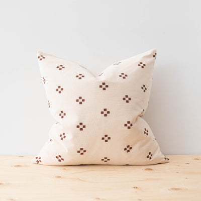 Terracotta Thai Woven Dots Pillow Cover - Rug & Weave