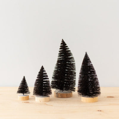 Brown Glitter Bottle Brush Tabletop Tree - Rug & Weave