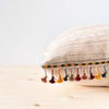 Multi Tussar Fringe Pillow Cover - Rug & Weave