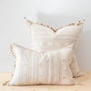 Pearl Tussar Fringe Pillow Cover - Rug & Weave