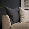 Charcoal linen oversized pillow cover