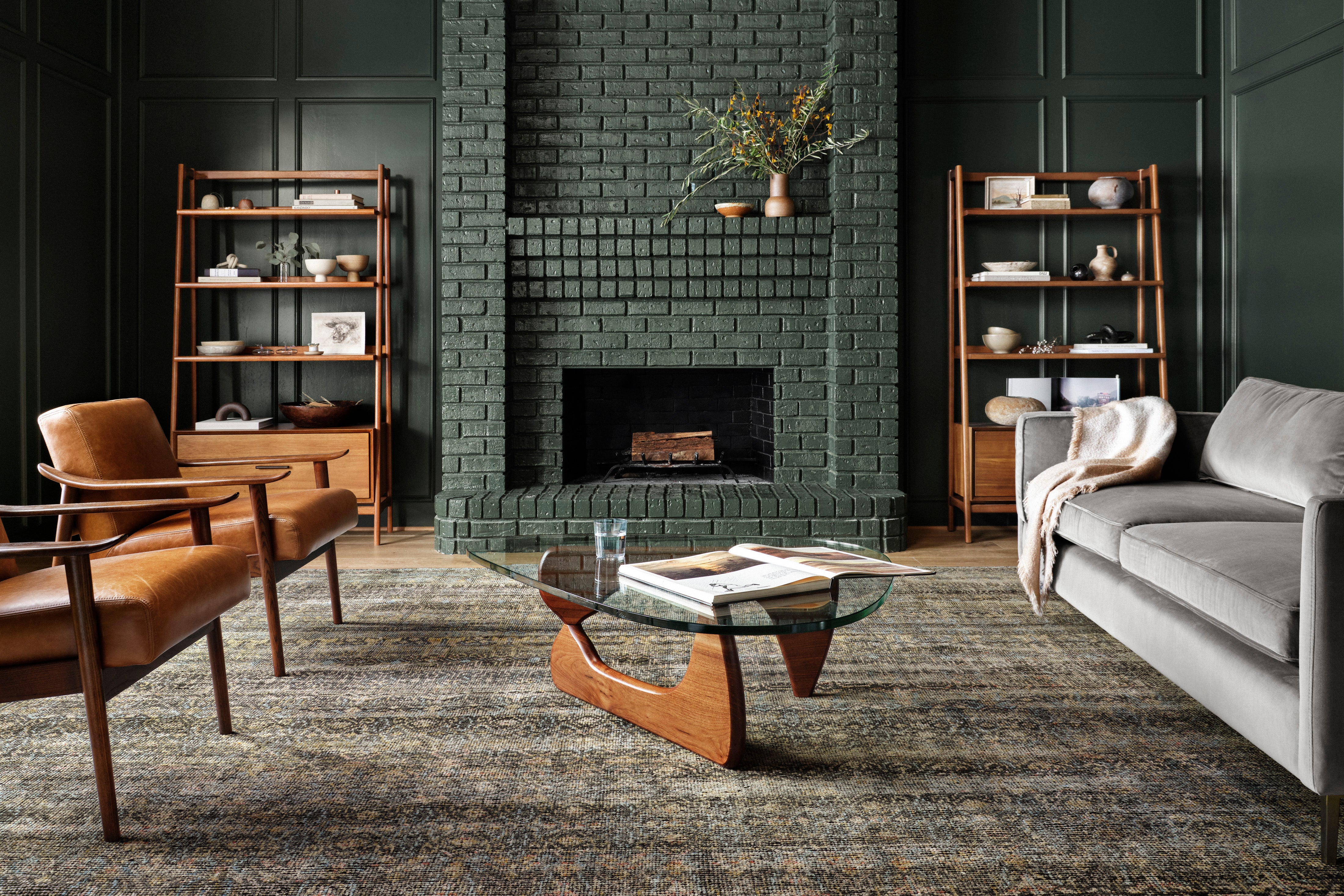 Loloi Amara Charcoal / Lagoon Rug - Rug & Weave