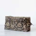 Block print weekender toiletry bag