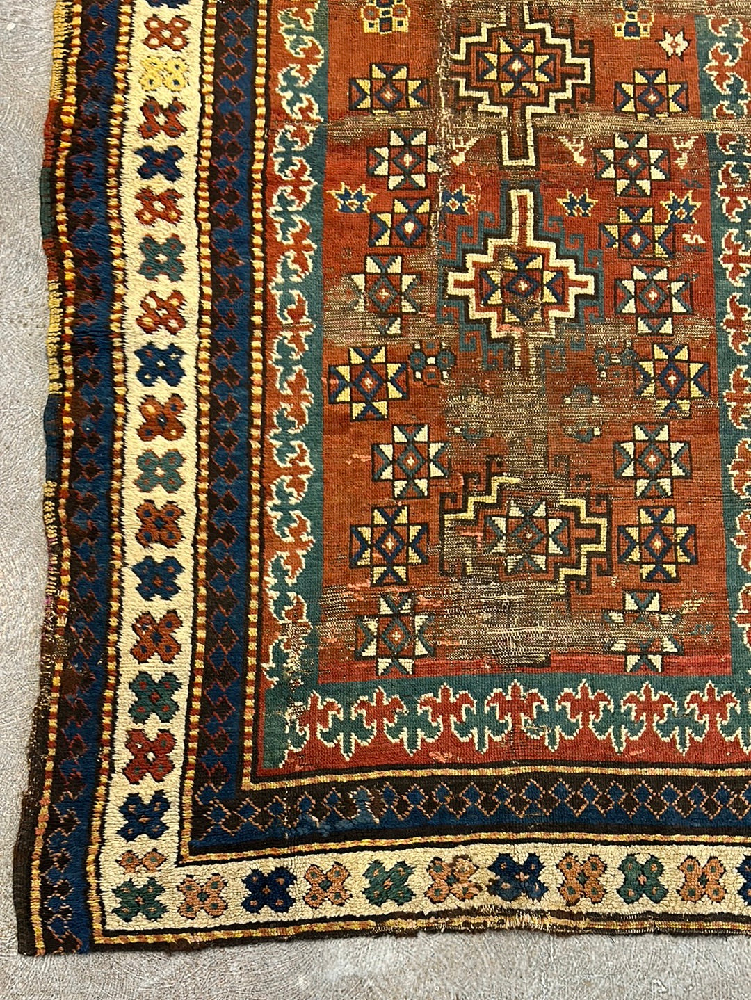  6'4" x 4' Antique Caucasian Kazak Rug - Rug & Weave