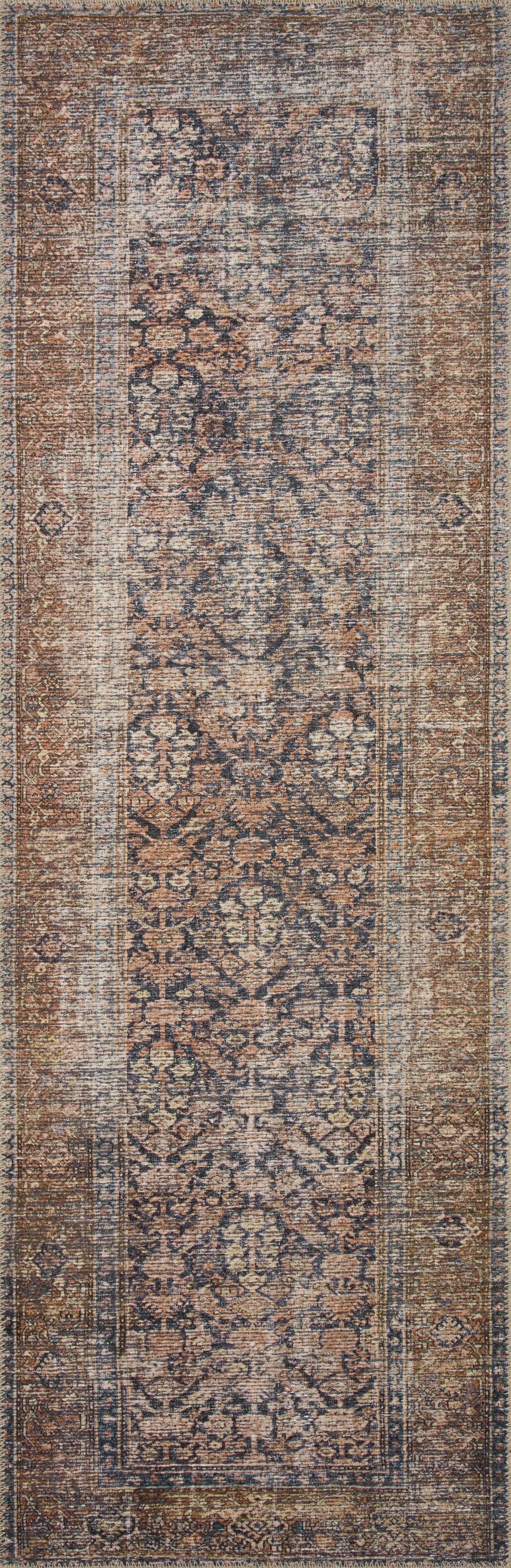 OVERSTOCK - Loloi Billie Ink / Salmon Rug - 8’6” x 11’6” IN STORE - Sale Rugs Loloi