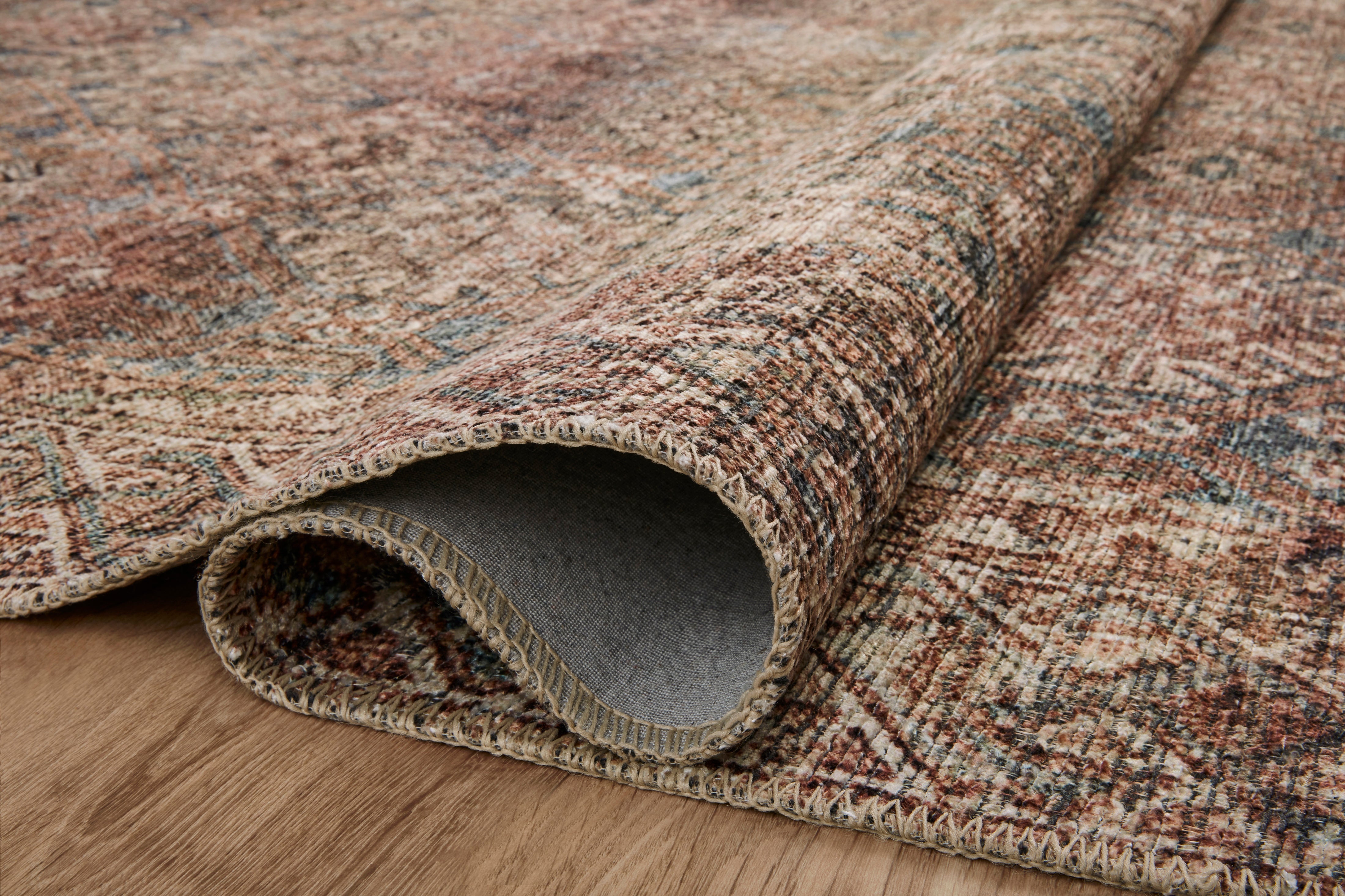 Amber Lewis x Loloi Billie Aqua / Rust Rug - Rug & Weave