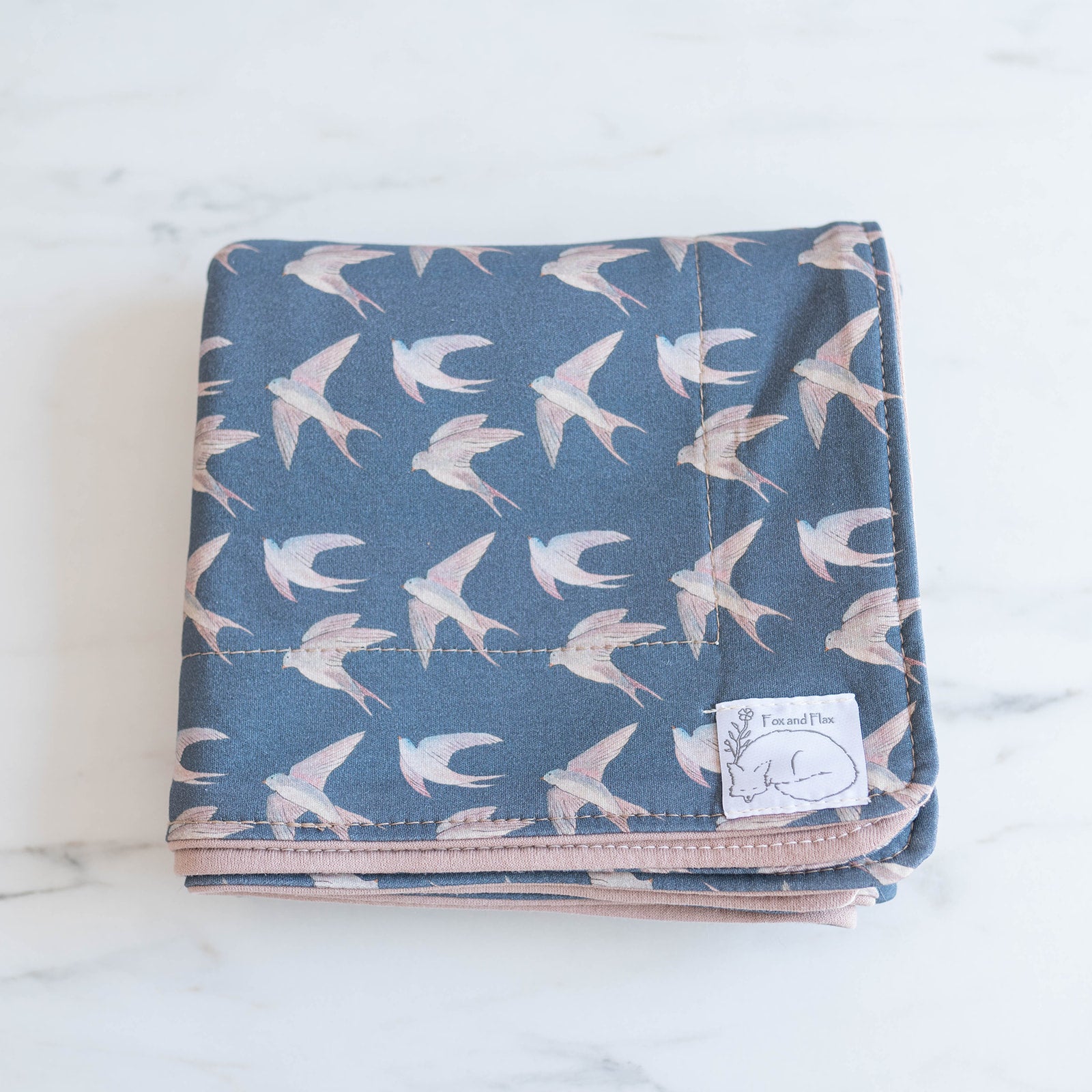 Swallows Baby Blanket by Fox & Flax - Rug & Weave