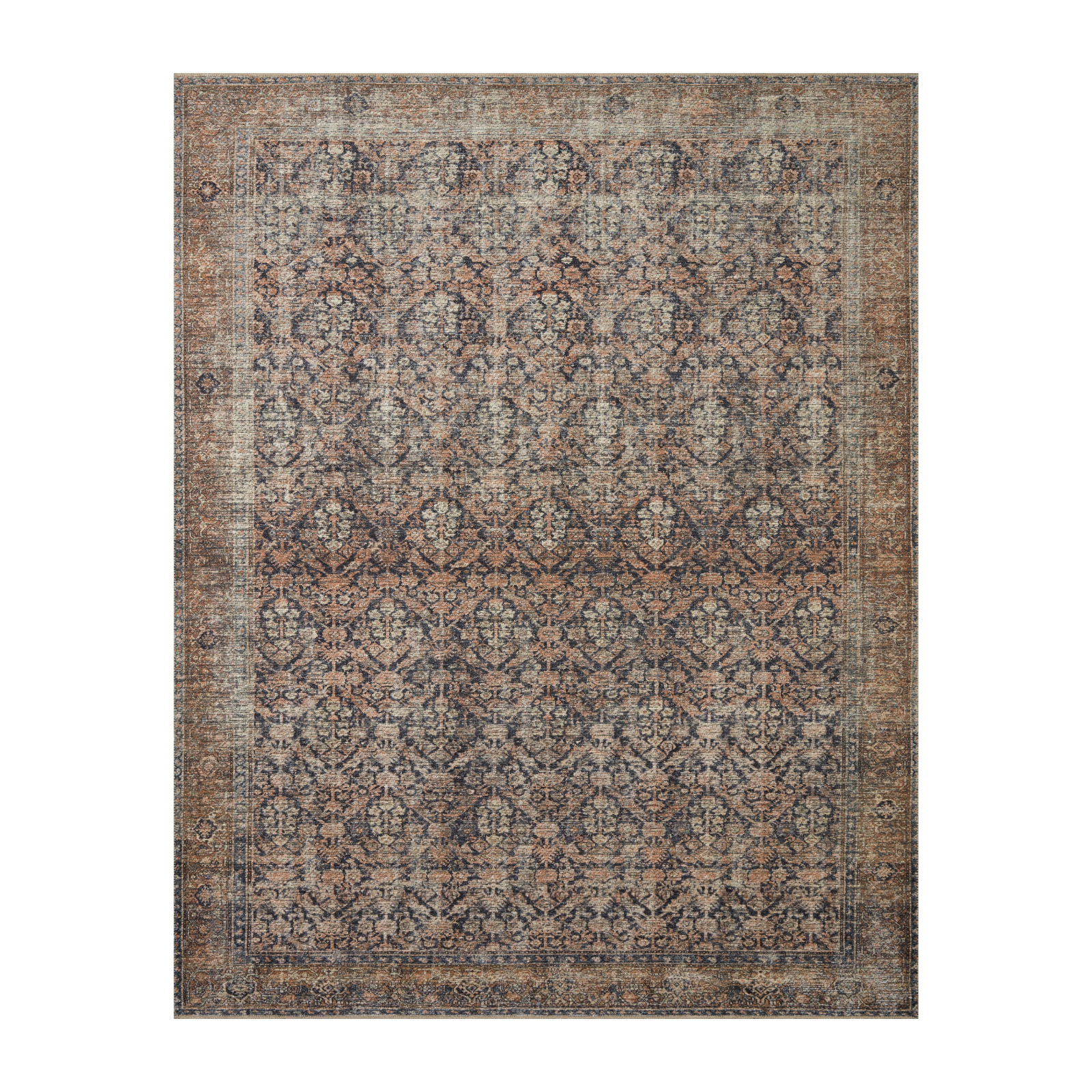 Amber Lewis x Loloi Billie Ink / Salmon Rug 0-patterned rugs Loloi 18" x 18" sample