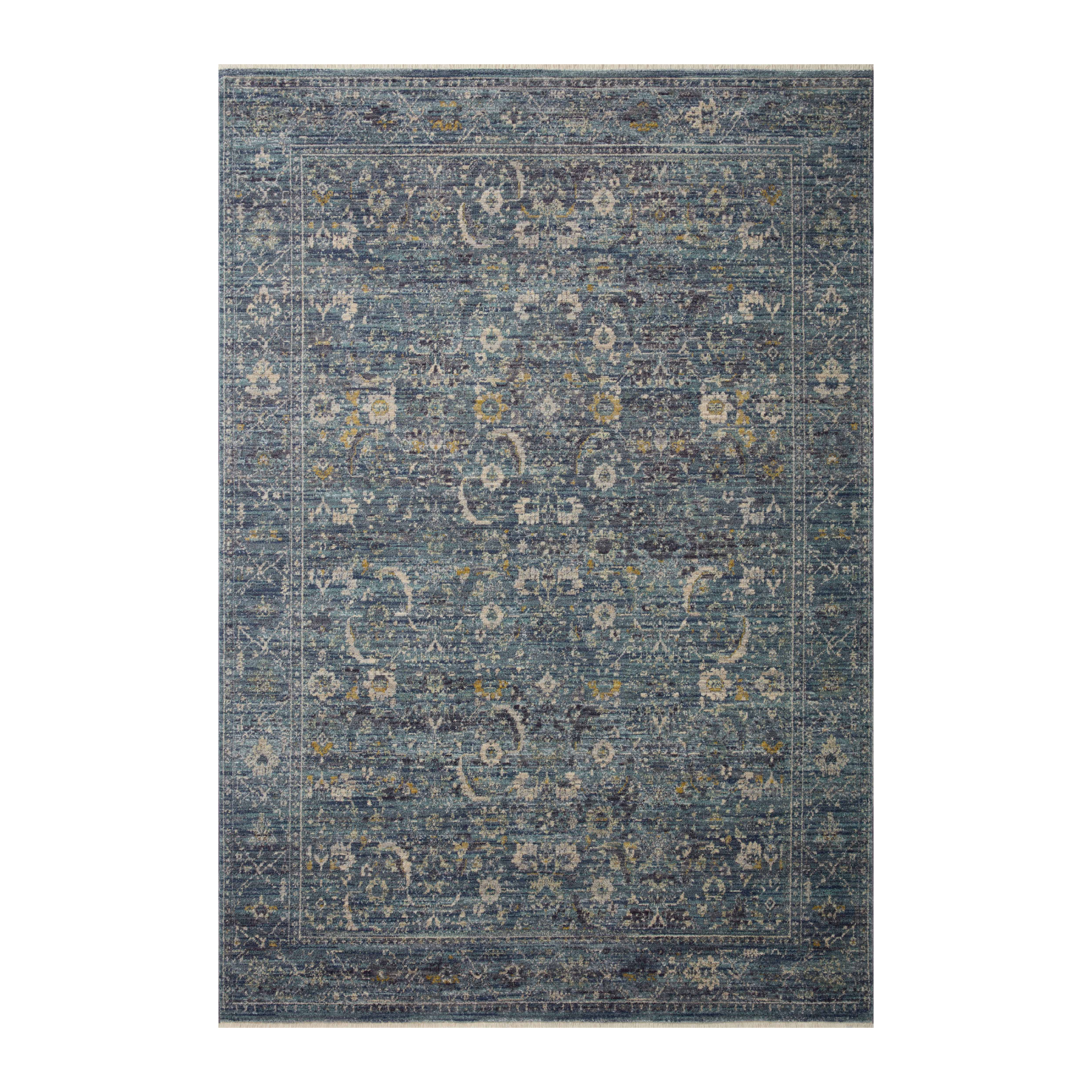 Jean Stoffer x Loloi Bradbury Ocean / Gold Rug 0-patterned rugs Loloi 18" x 18" Sample