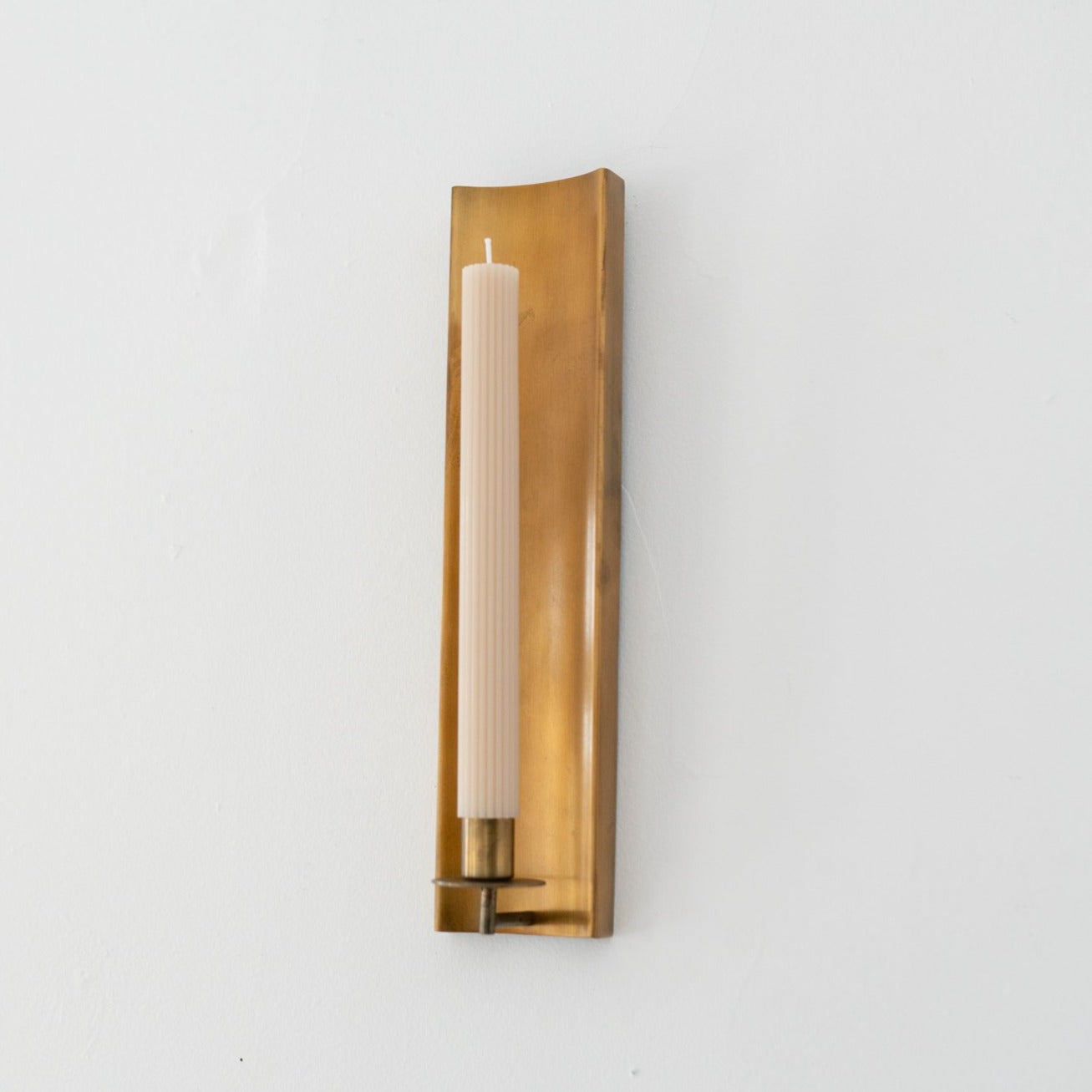 Brass Channel Wall Sconce Candle Holder - Rug & Weave