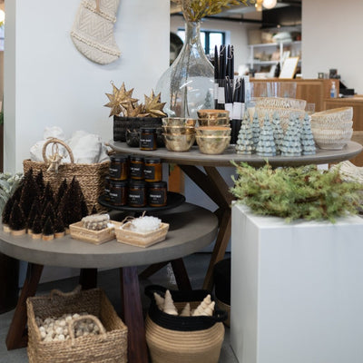 Brown Glitter Bottle Brush Tabletop Tree - Rug & Weave