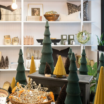 Brown Glitter Bottle Brush Tabletop Tree - Rug & Weave