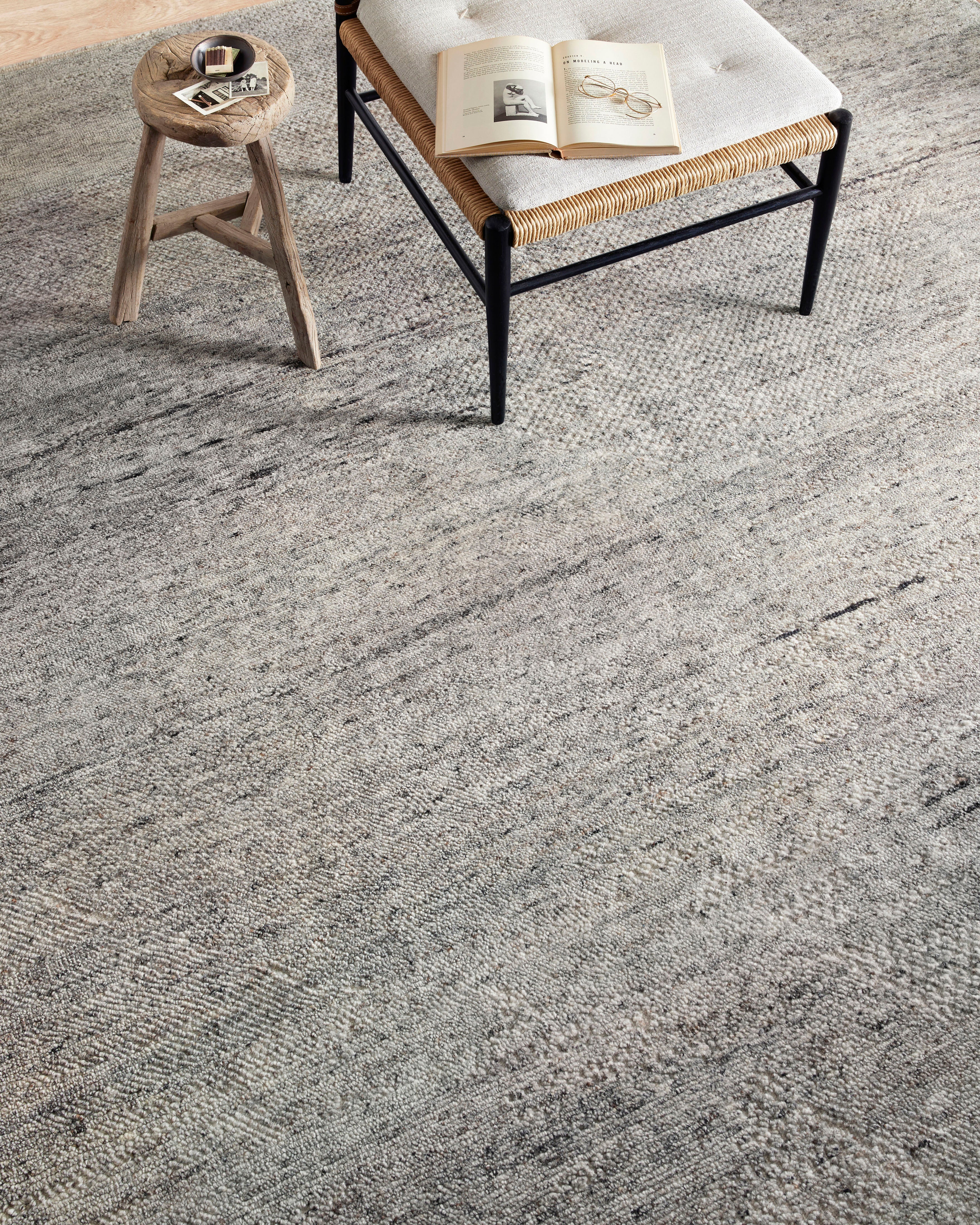 Amber Lewis x Loloi Collins Pebble / Silver Rug - Rug & Weave