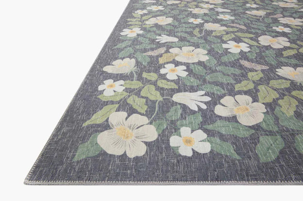 Rifle Paper Co. X Loloi/ Cotswolds Primrose Charcoal Rug - Rug & Weave