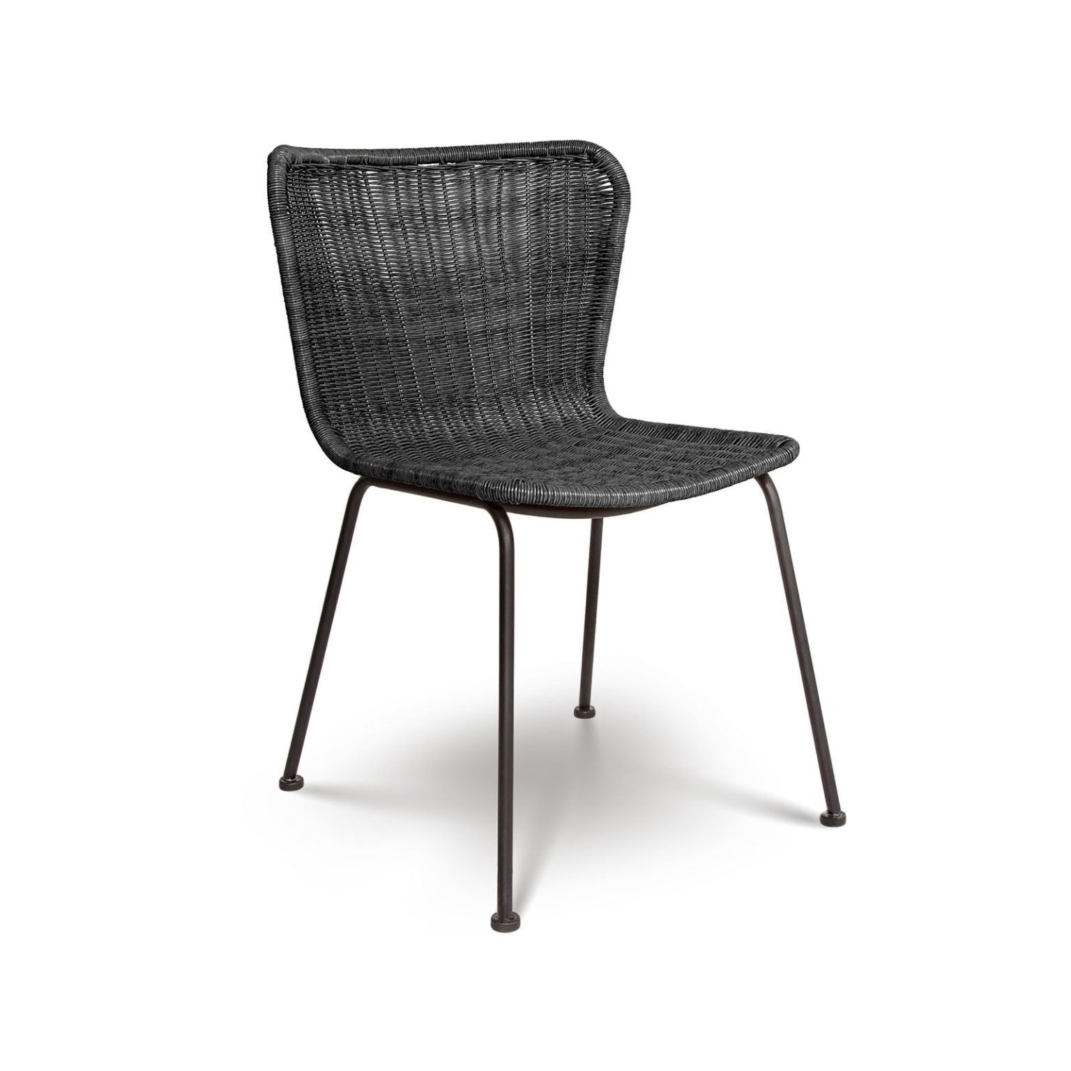 Callie Woven Dining Chair - Black - Rug & Weave