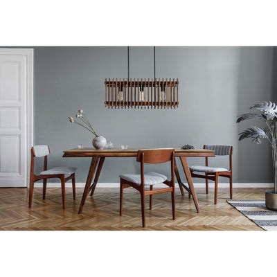 Carrie Walnut & Iron Pendant Light - Rug & Weave