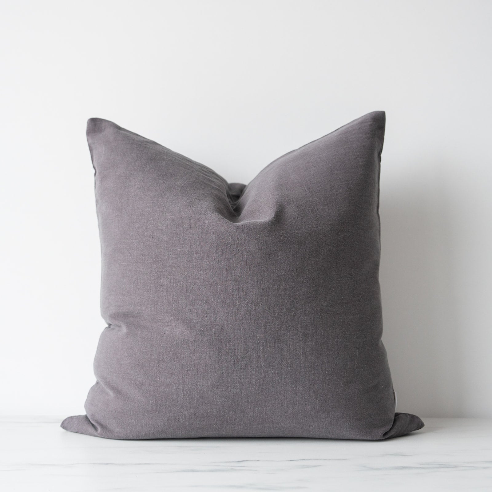 Charcoal Linen Pillow Cover 1 - PILLOWS - linen - neutral Rug & Weave Pillows 20" x 20"