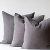Charcoal linen pillow covers