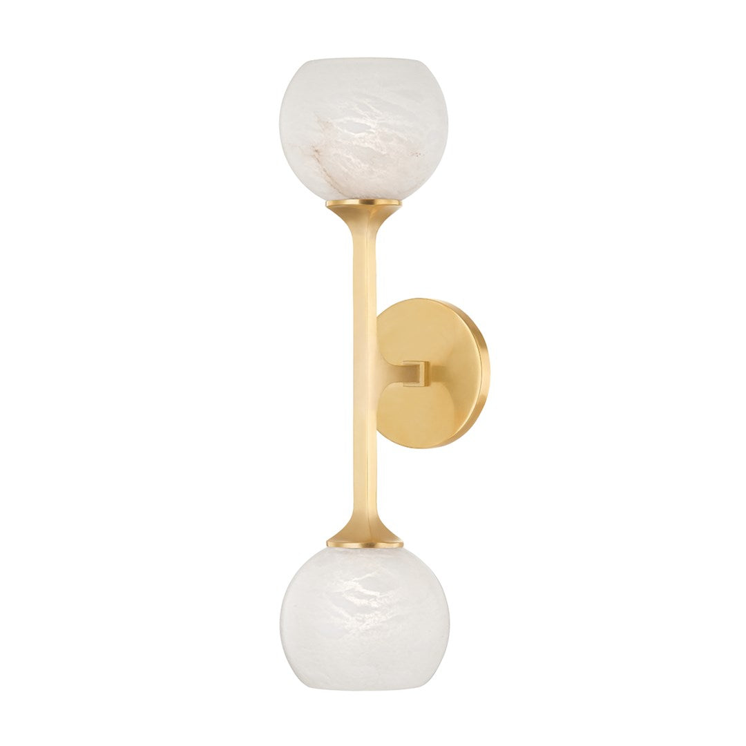 Melton Double Globe Wall Sconce - Aged Brass - Rug & Weave