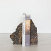 Dark Brown Textural Soapstone Bookends - Rug & Weave